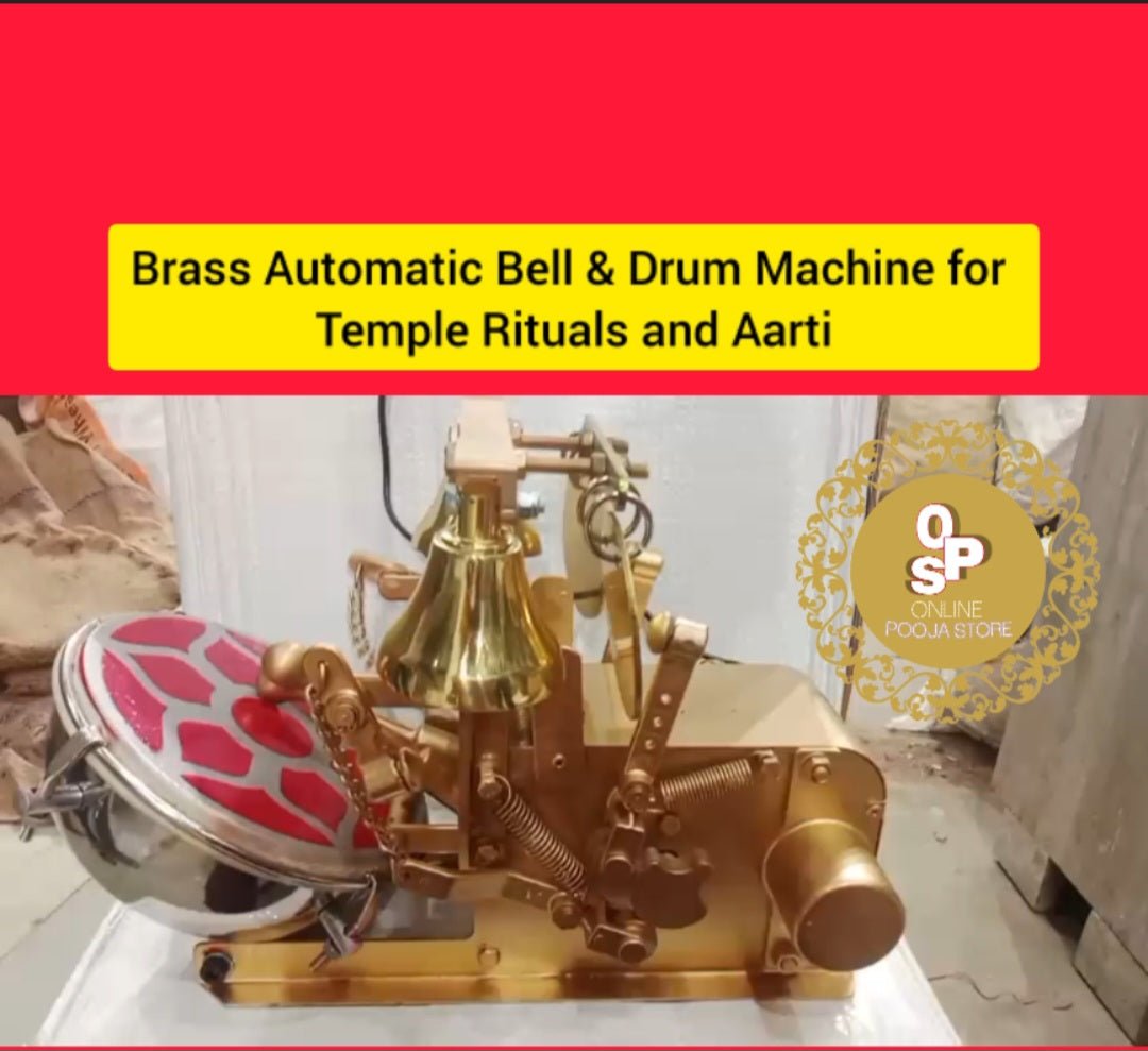 Automatic Bell & Drum Machine for Temple Rituals and Aarti - ONLINE POOJA STORE
