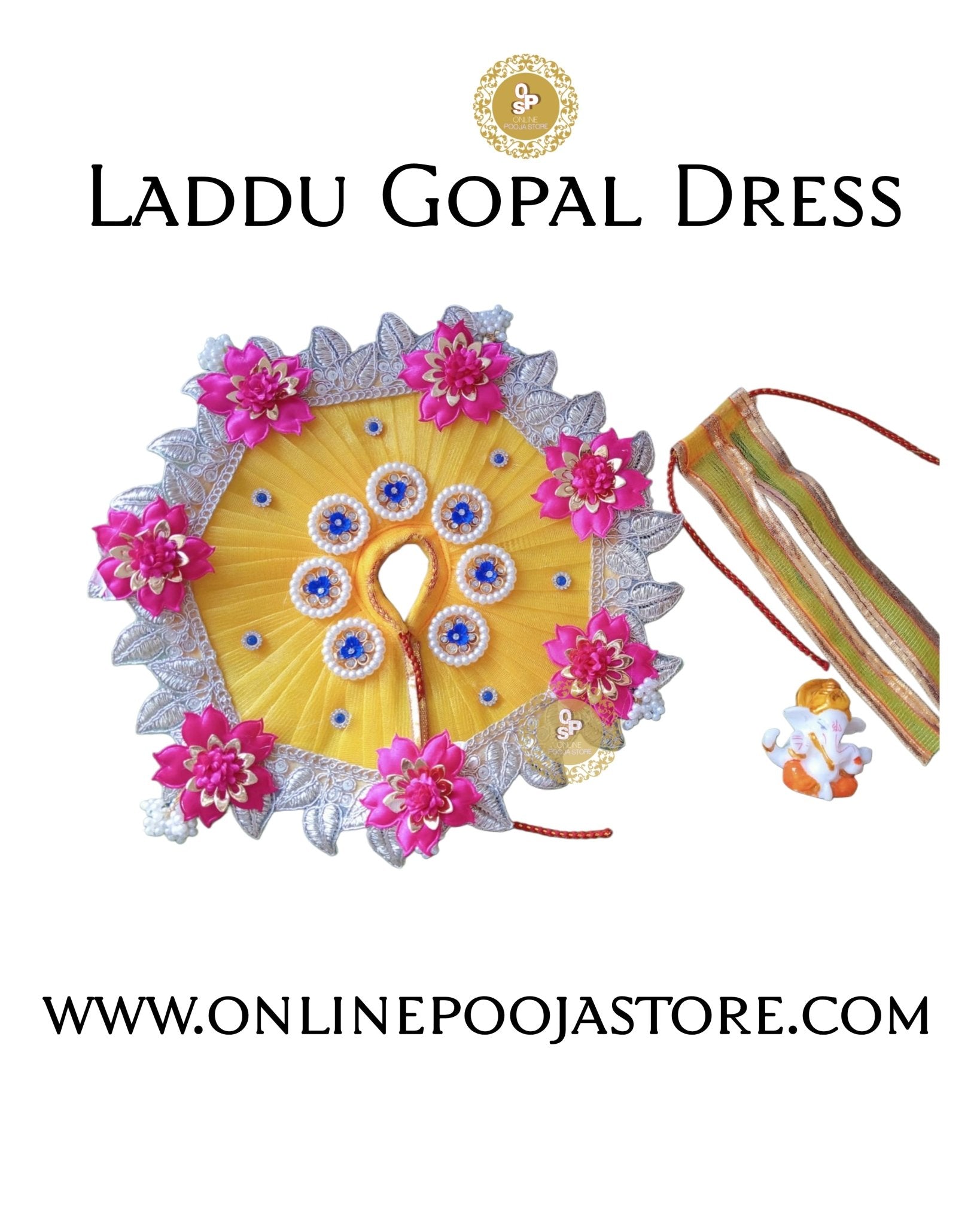 Beautifully Handcrafted Laddu Gopal Poshak | size 1 to 6 No. - ONLINE POOJA STORE