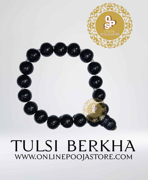 12 mm Black Van Tulsi Berkha (18+1 Beads) – Original Tulsi Jaap Mala - ONLINE POOJA STORE