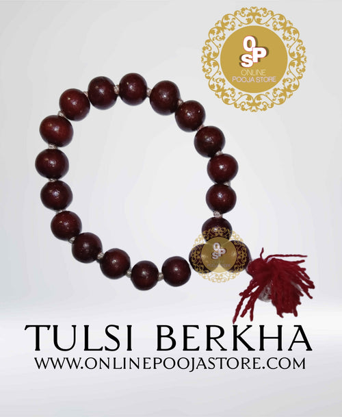 12 mm Van Tulsi Berkha (18+1 Beads) – Premium Original Tulsi Mala - ONLINE POOJA STORE