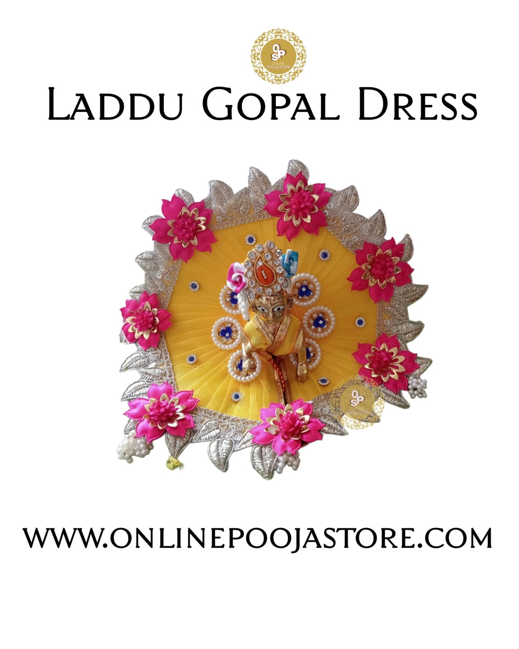 Beautifully Handcrafted Laddu Gopal Poshak | size 1 to 6 No. - ONLINE POOJA STORE