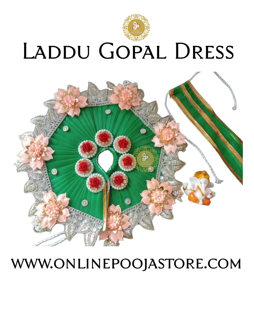 Beautifully Handcrafted Laddu Gopal Poshak | size 1 to 6 No. - ONLINE POOJA STORE
