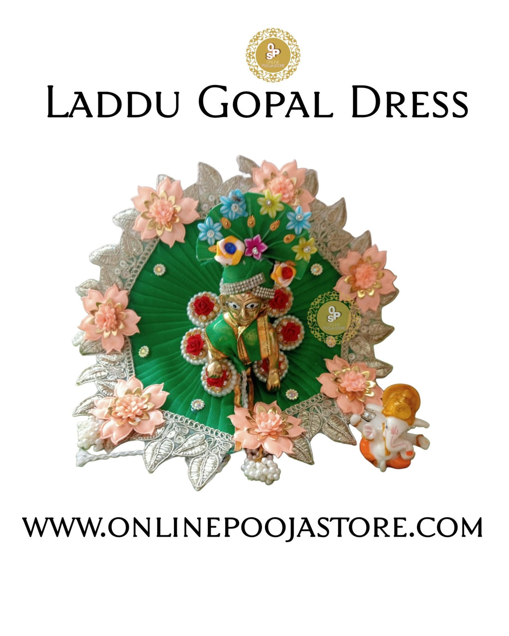 Beautifully Handcrafted Laddu Gopal Poshak | size 1 to 6 No. - ONLINE POOJA STORE