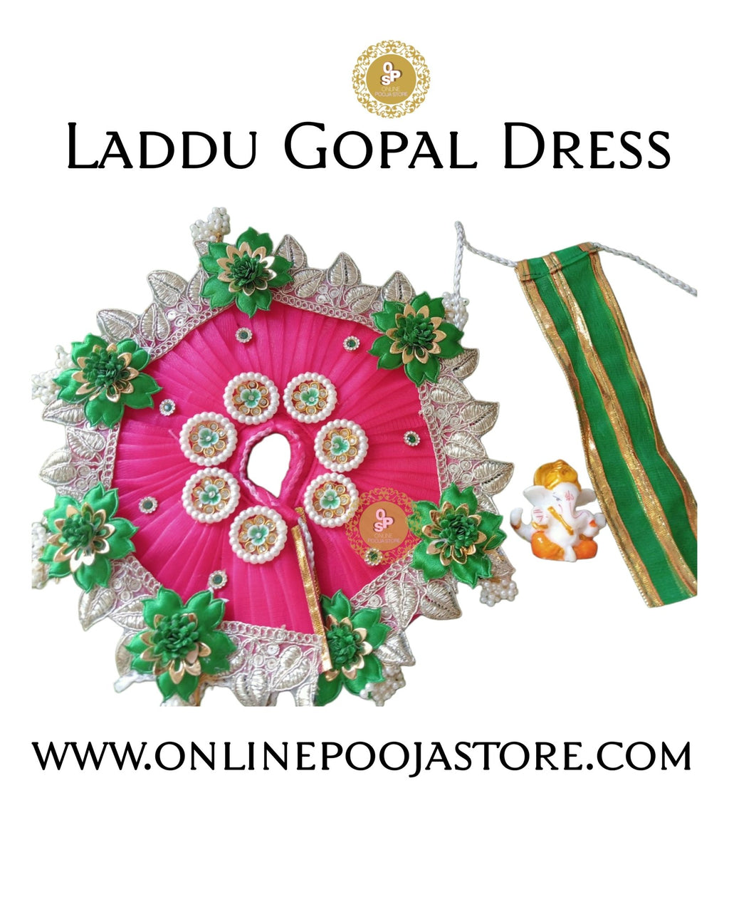 Beautifully Handcrafted Laddu Gopal Poshak | size 1 to 6 No. - ONLINE POOJA STORE