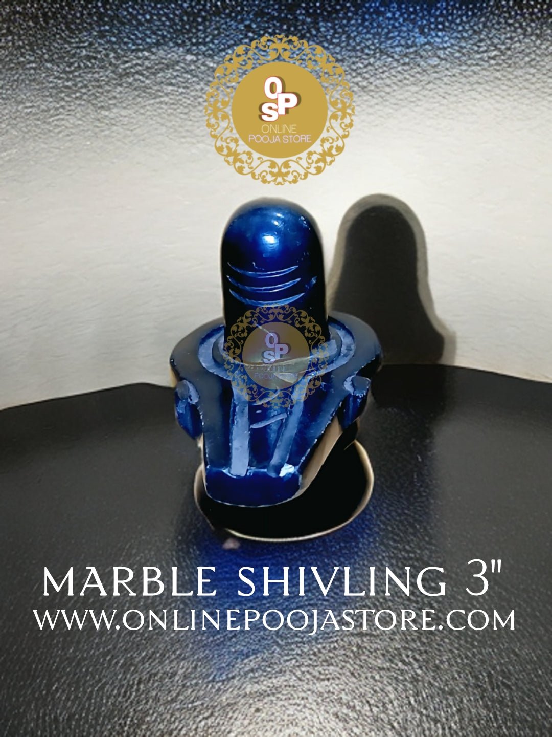 Black Stone Shivling Home Pooja Use - 3 inch | Glossy Finishing - ONLINE POOJA STORE