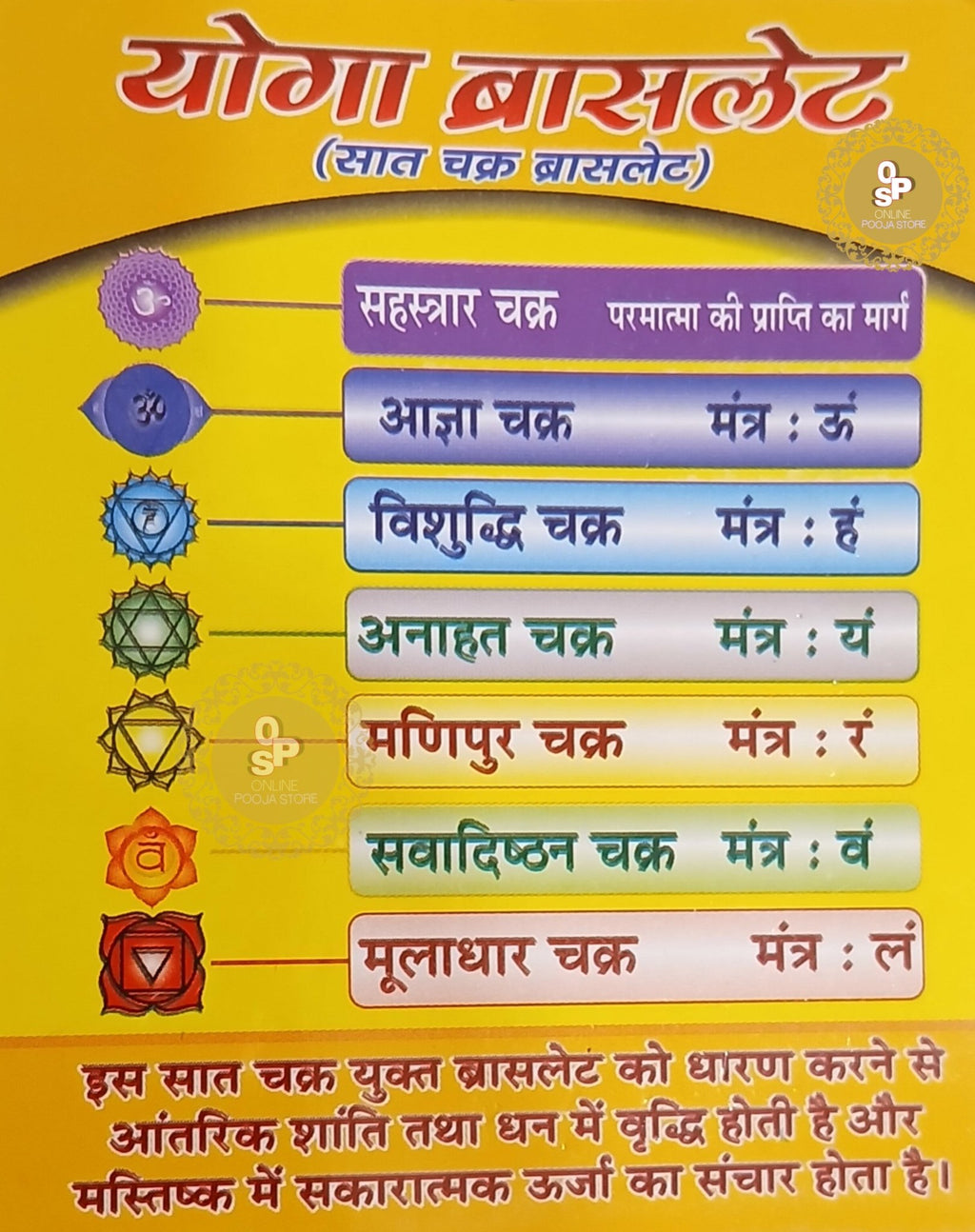 DHAN YOG BRACELET 7 CHAKRA || ATTRACT MONEY AND WEALTH - ONLINE POOJA STORE