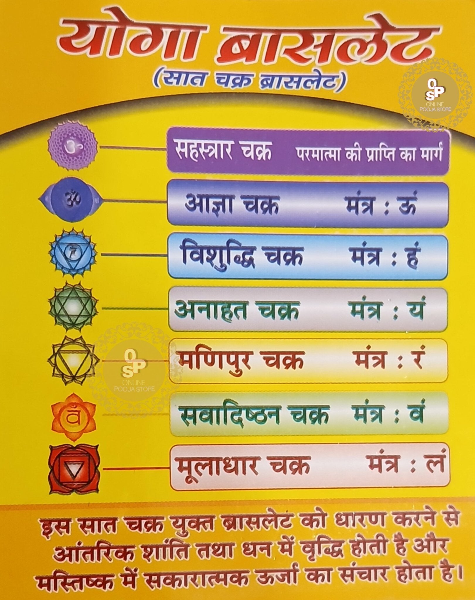 DHAN YOG BRACELET 7 CHAKRA || ATTRACT MONEY AND WEALTH - ONLINE POOJA STORE