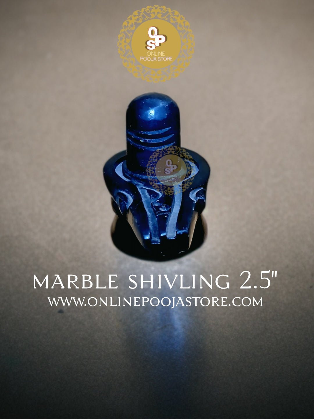 Glossy Finish Black Stone Shivling - 2.5 inch | Home Pooja Use - ONLINE POOJA STORE