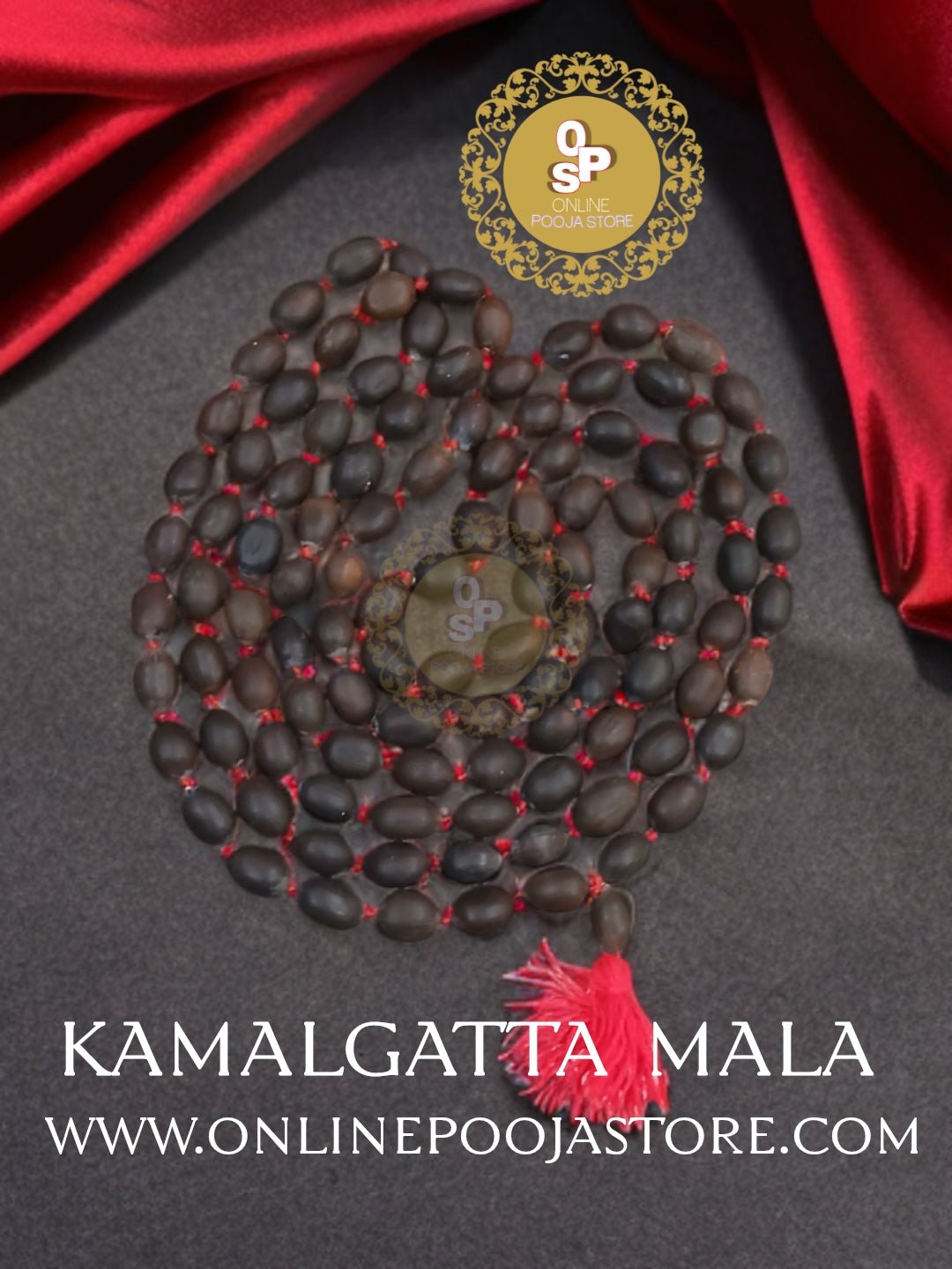 Kamal Gatta mala 108 Beads | Lotus Seeds Mala | Lakshmi Jaap Mala - ONLINE POOJA STORE