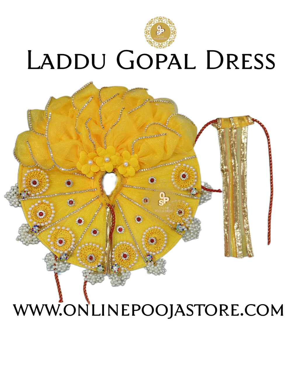 Laddu Gopal Dress – Peacock Feather Style | Designer Poshak for Thakurji - ONLINE POOJA STORE