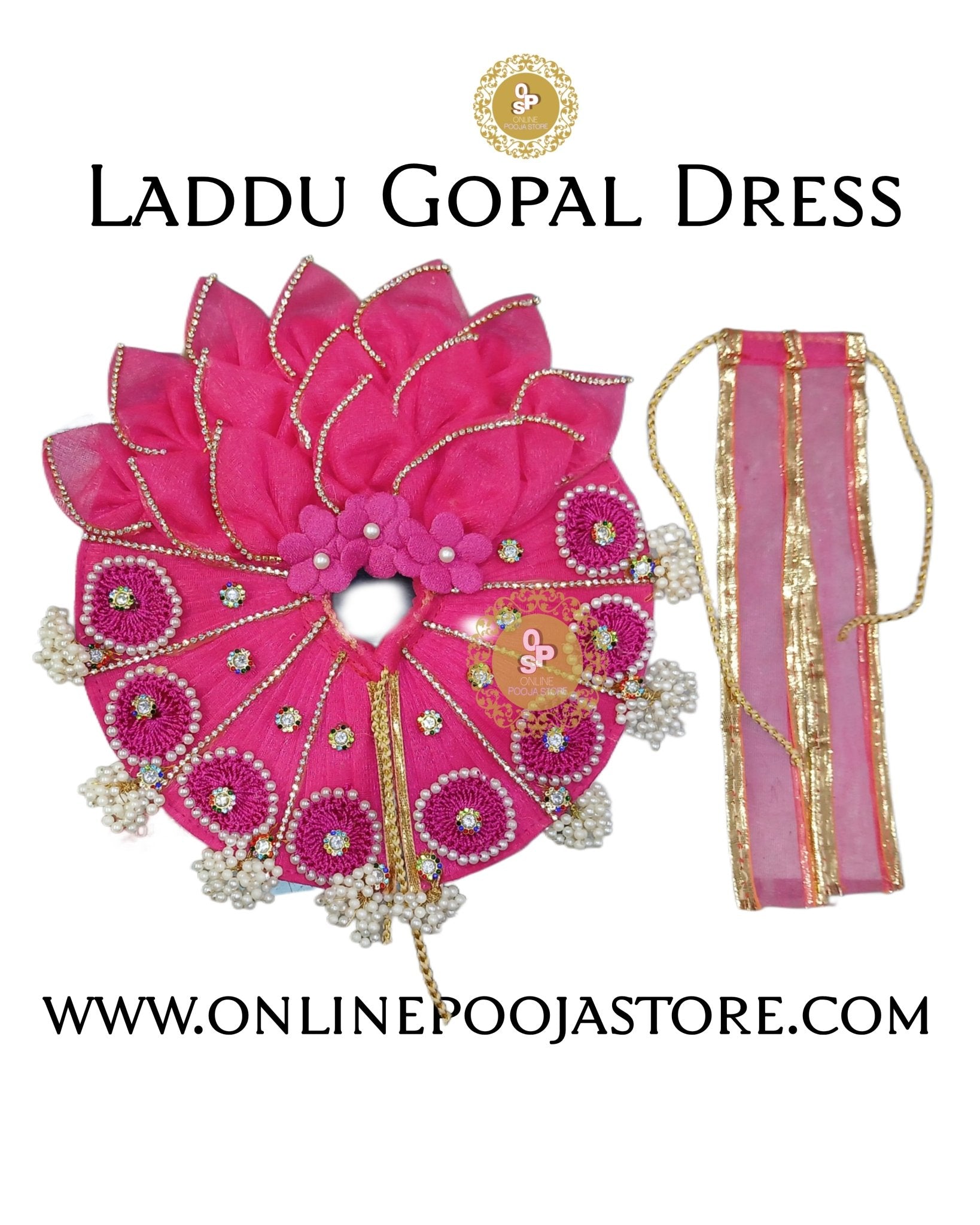 Laddu Gopal Dress – Peacock Feather Style | Designer Poshak for Thakurji - ONLINE POOJA STORE