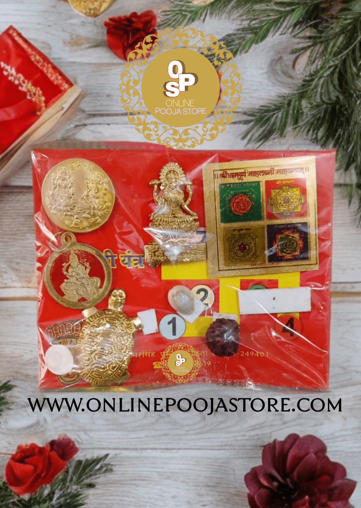 Lakshmi Yantra Kit for Dhan, Samriddhi & Shubh Labh - ONLINE POOJA STORE