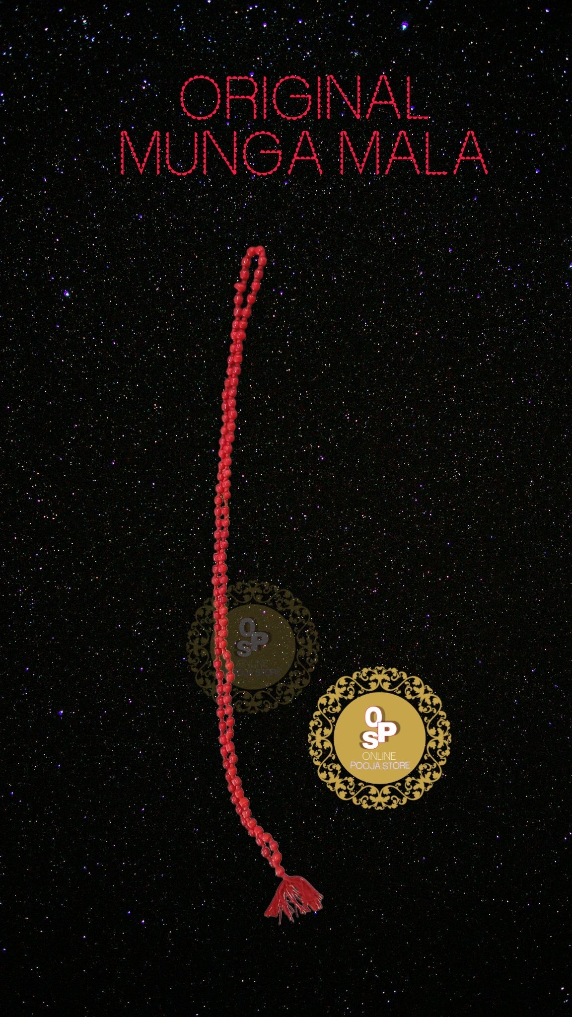 Original munga mala 108+1 bids represents happiness. - ONLINE POOJA STORE