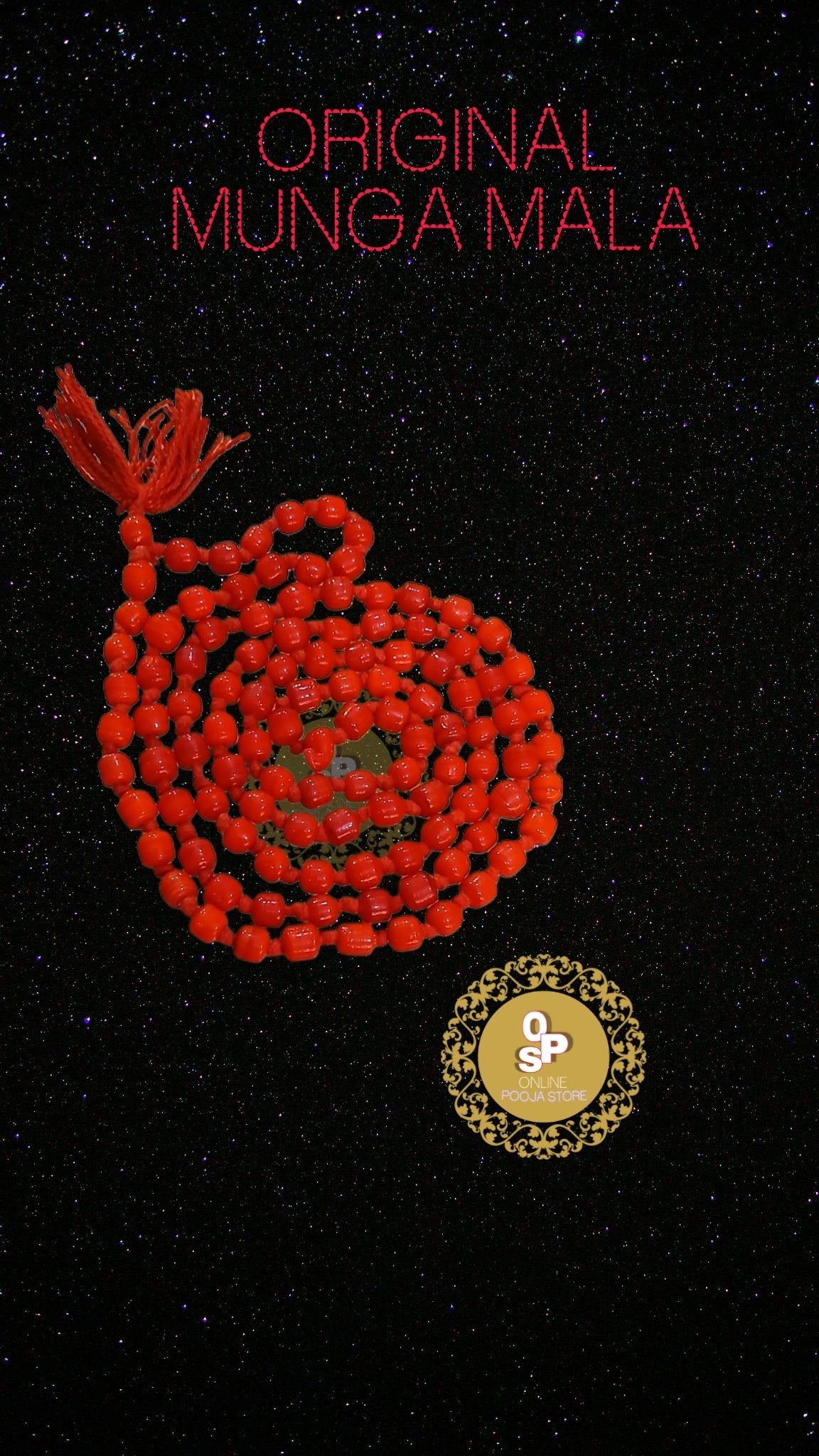 Original munga mala 108+1 bids represents happiness. - ONLINE POOJA STORE