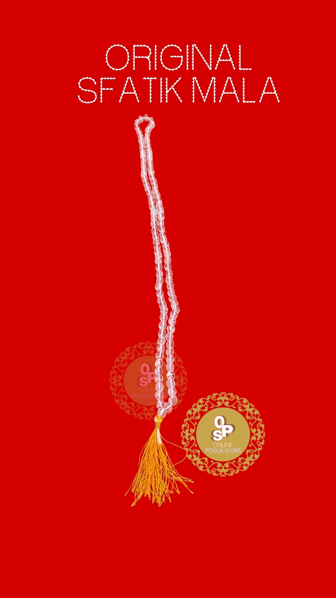 ORIGINAL SFATIK MALA 108+1 BEADS - ONLINE POOJA STORE