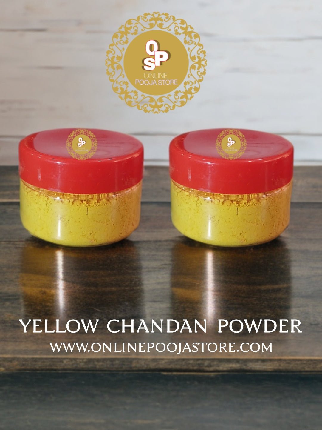 Pack Of 2 Yellow Chandan Powder 30 Gm | Best Quality For Pooja - ONLINE POOJA STORE