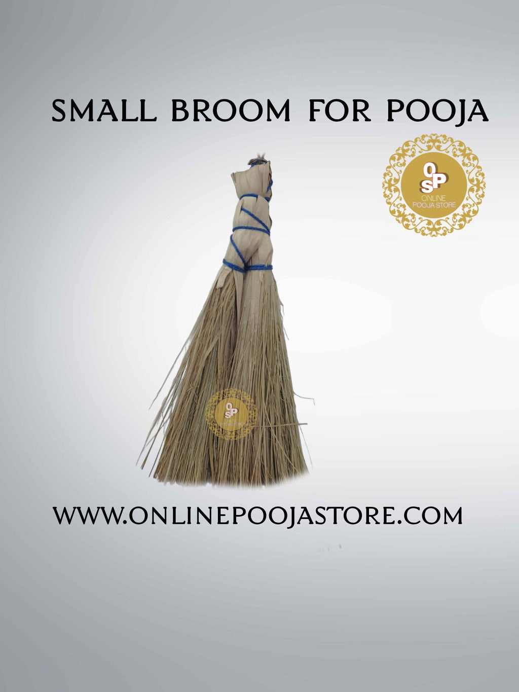 Small broom for pooja pack of 2 | chhoti jhadu for pooja - ONLINE POOJA STORE