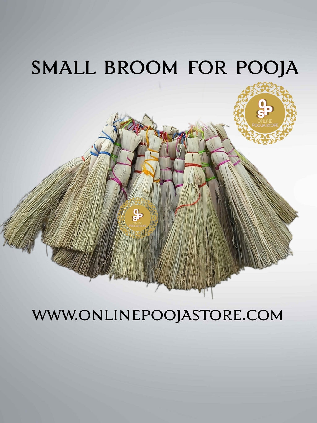 Small broom for pooja pack of 2 | chhoti jhadu for pooja - ONLINE POOJA STORE
